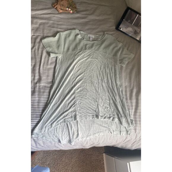 NWT Leith mint green round neck mesh shirt top blouse - Picture 4 of 4